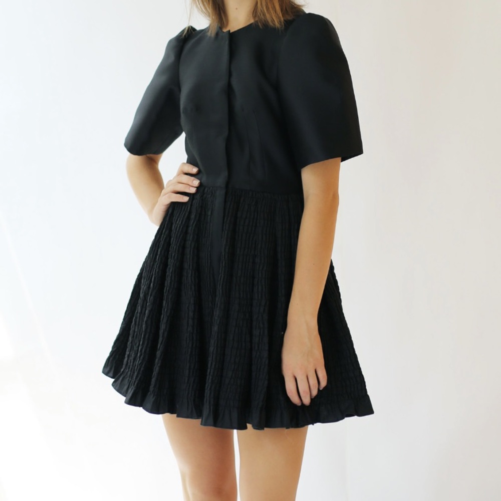 Leanne Marshall black silk dress